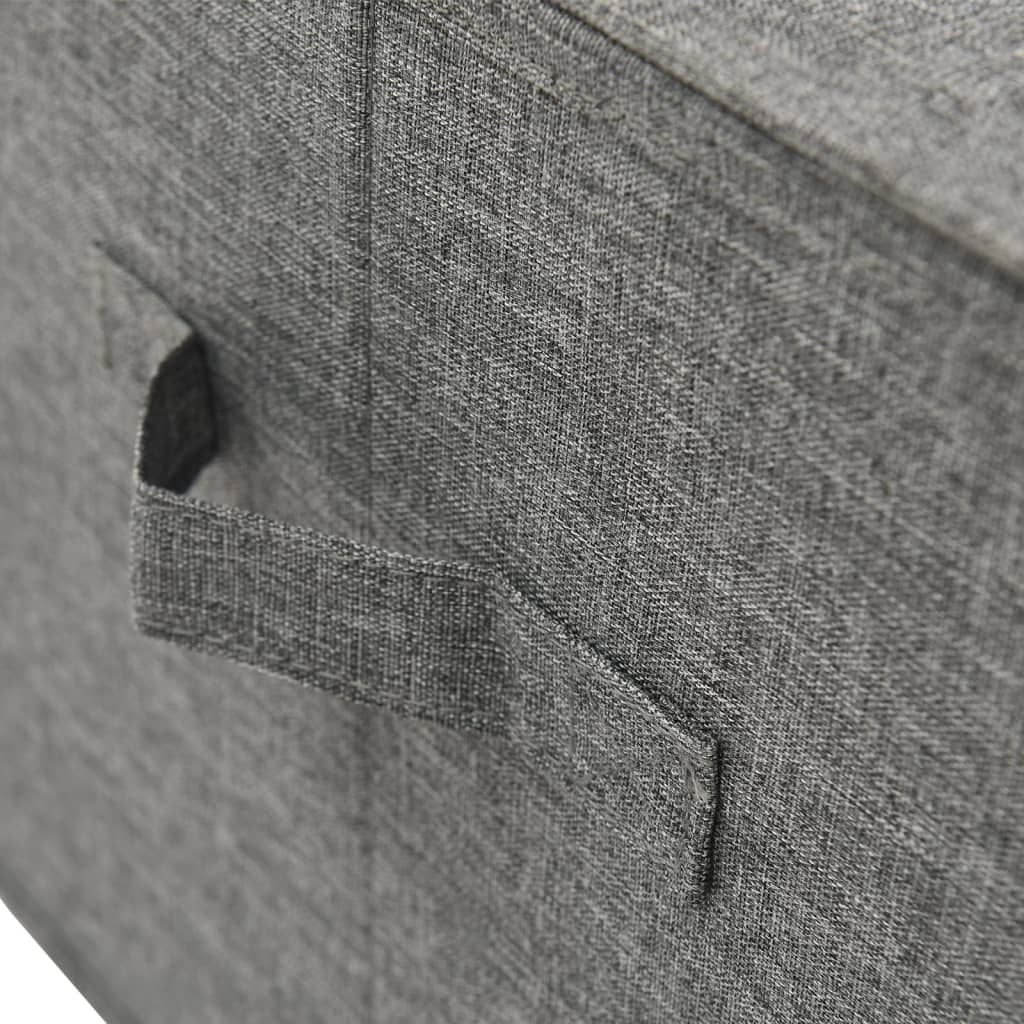 Úložné Boxy 2 Ks Textil 50 X 30 X 25 Cm Antracitové