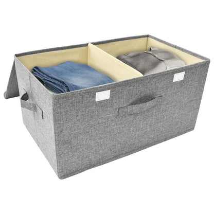 Úložný Box Textil 50 X 30 X 25 Cm Šedý