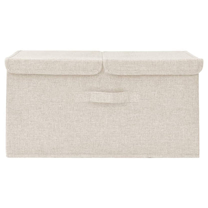 Úložný Box Textil 50 X 30 X 25 Cm Krémový