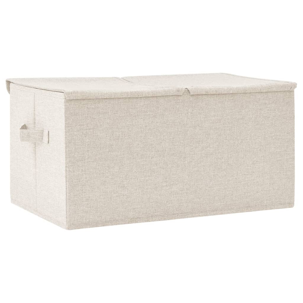 Úložný Box Textil 50 X 30 X 25 Cm Krémový
