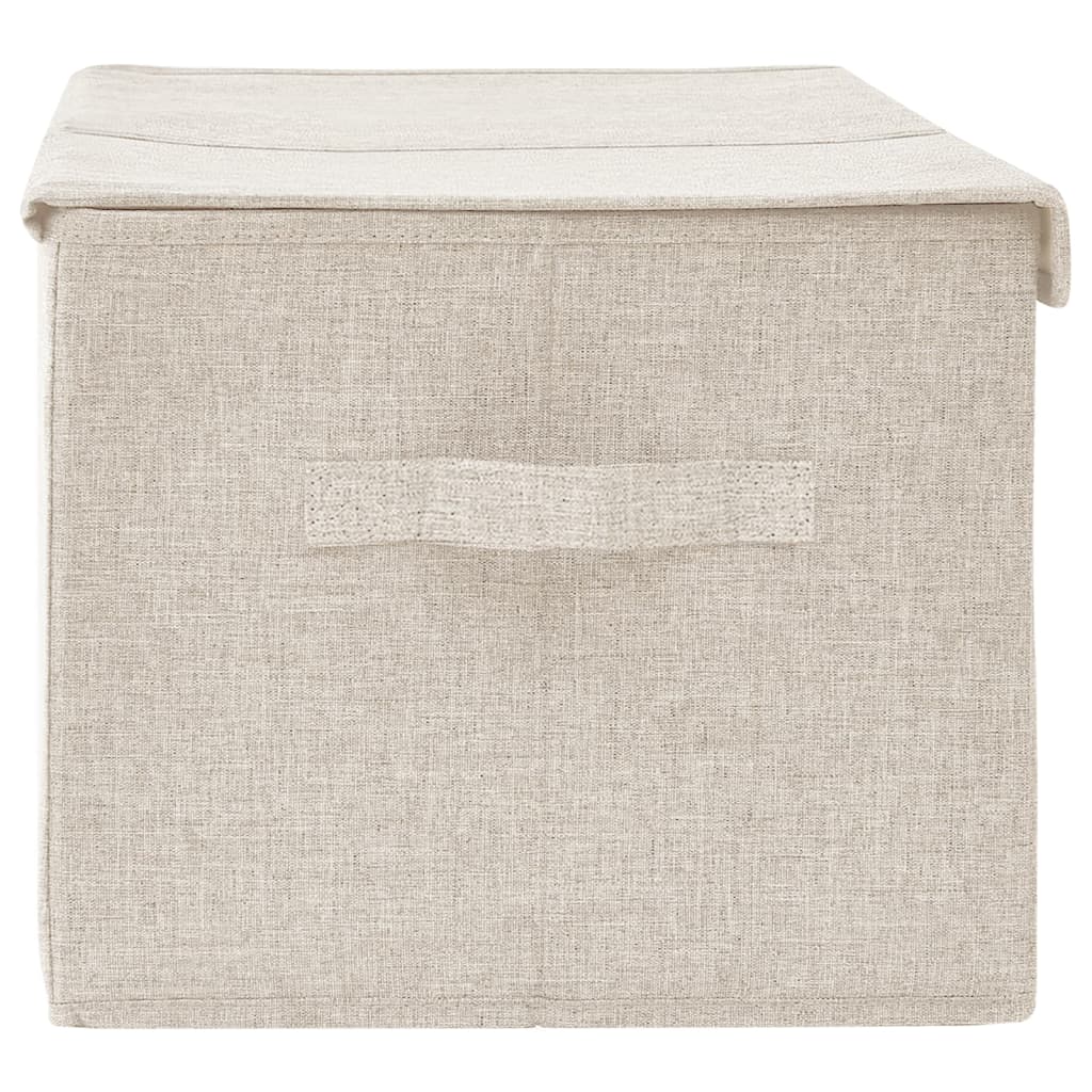 Úložný Box Textil 50 X 30 X 25 Cm Krémový