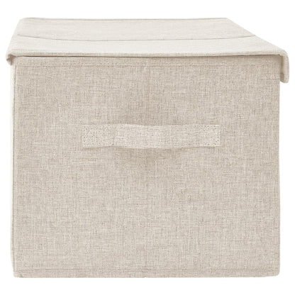 Úložný Box Textil 50 X 30 X 25 Cm Krémový