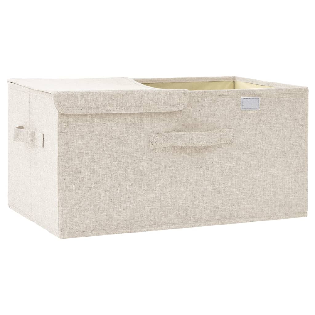 Úložný Box Textil 50 X 30 X 25 Cm Krémový