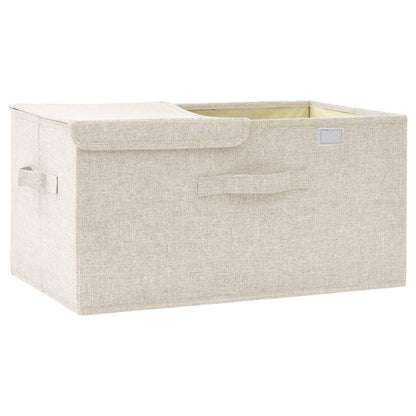 Úložný Box Textil 50 X 30 X 25 Cm Krémový