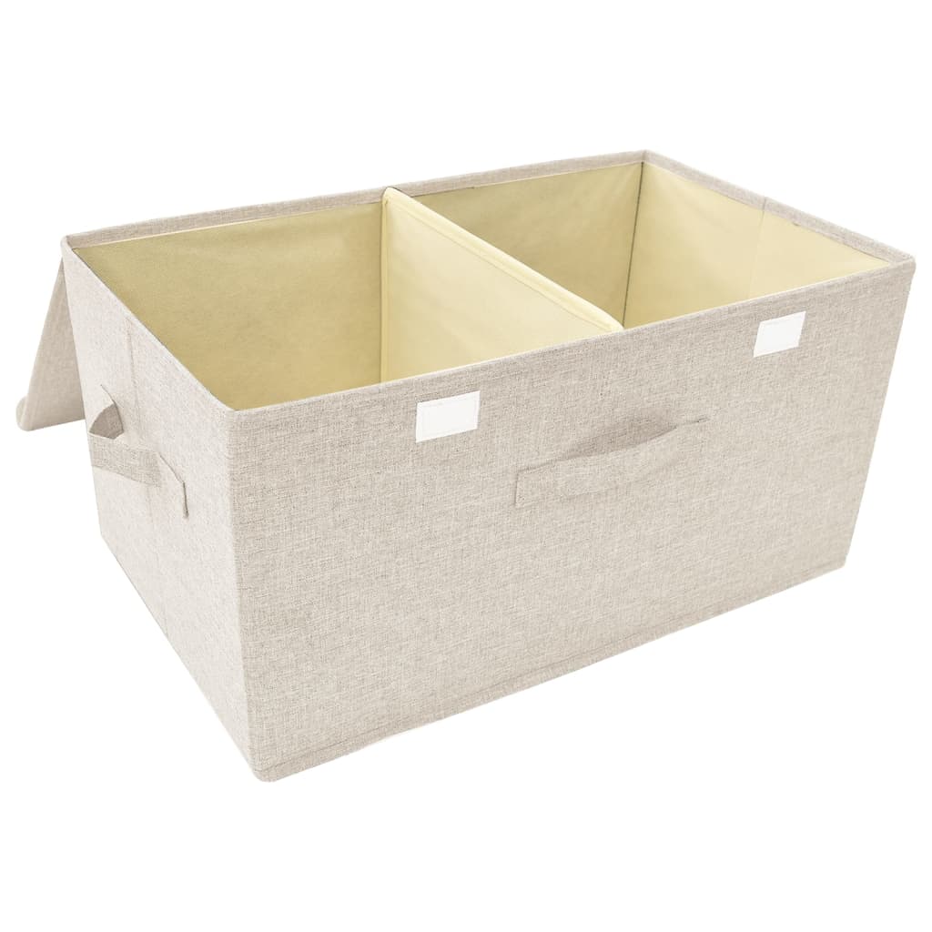 Úložný Box Textil 50 X 30 X 25 Cm Krémový