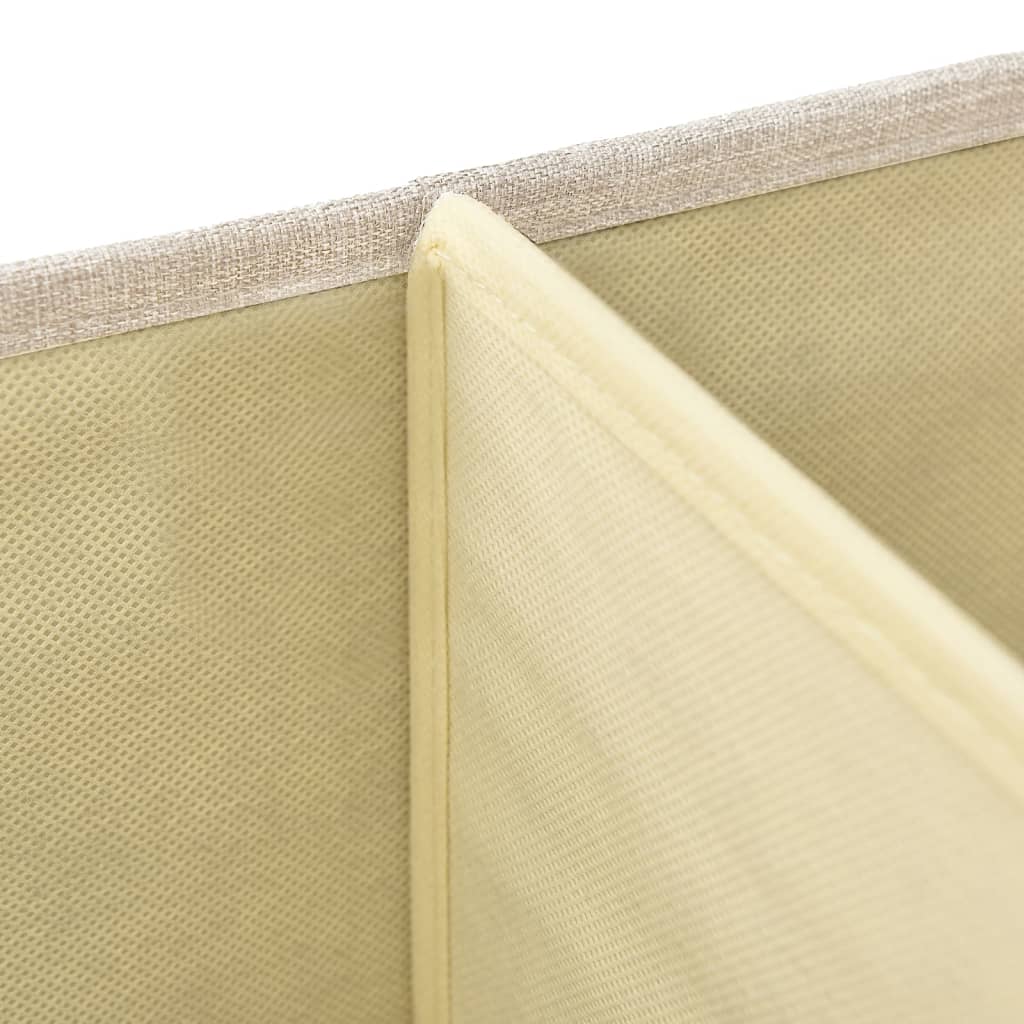 Úložný Box Textil 50 X 30 X 25 Cm Krémový