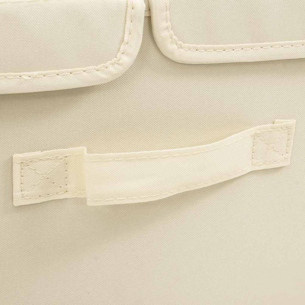Úložné Boxy 2 Ks Textil 50 X 30 X 25 Cm Krémové Krémová