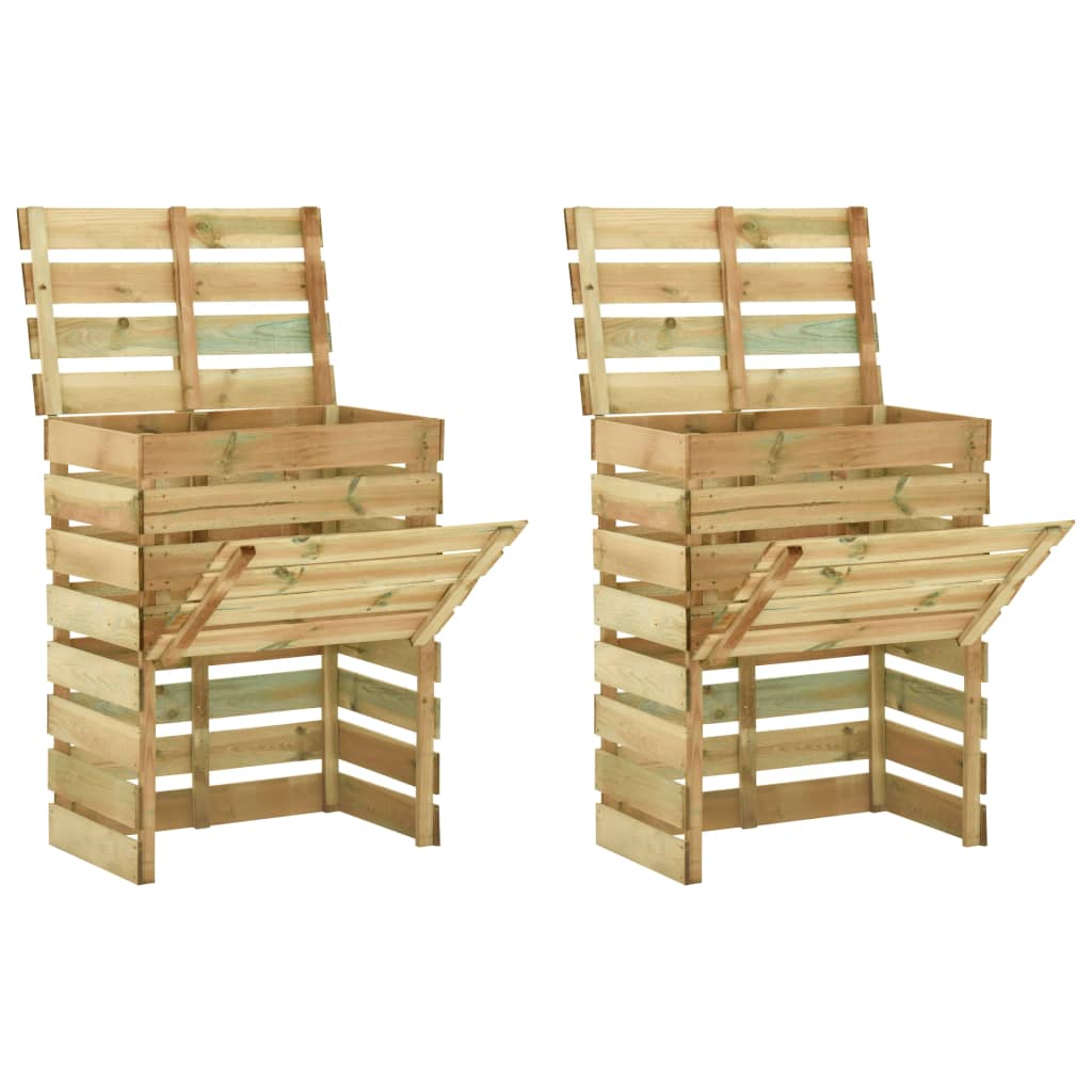 Laťkový Zahradní Kompostér 4 Ks 80 X 50 X 100 Cm Borovice