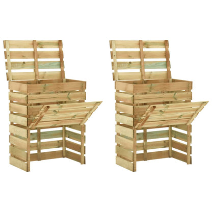 Laťkový Zahradní Kompostér 4 Ks 80 X 50 X 100 Cm Borovice