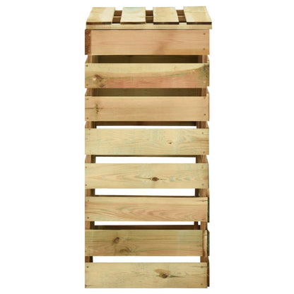 Laťkový Zahradní Kompostér 4 Ks 80 X 50 X 100 Cm Borovice