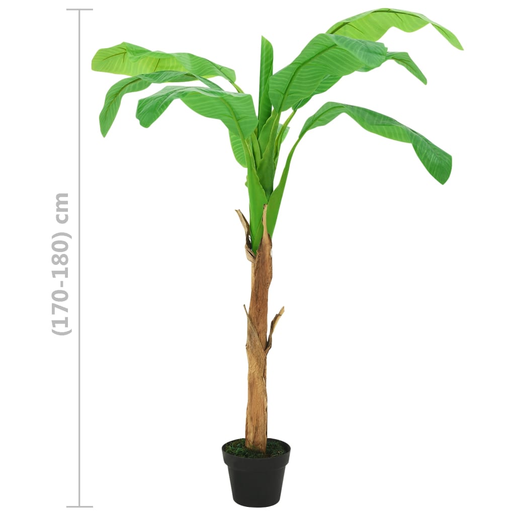 Umělý Banánovník S Květináčem Zelený