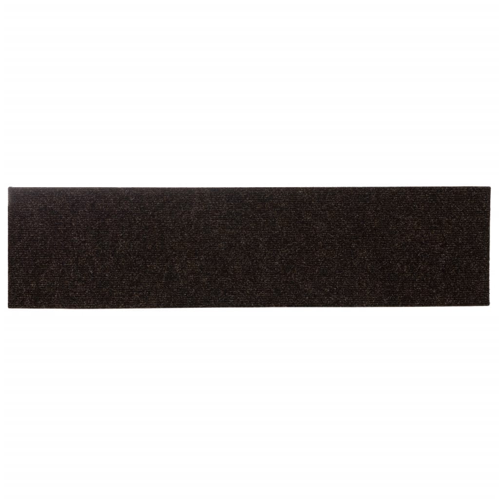 Samolepící Nášlapy Na Schody Obdélník 15 Ks 76X20Cm Tmavě Hnědé