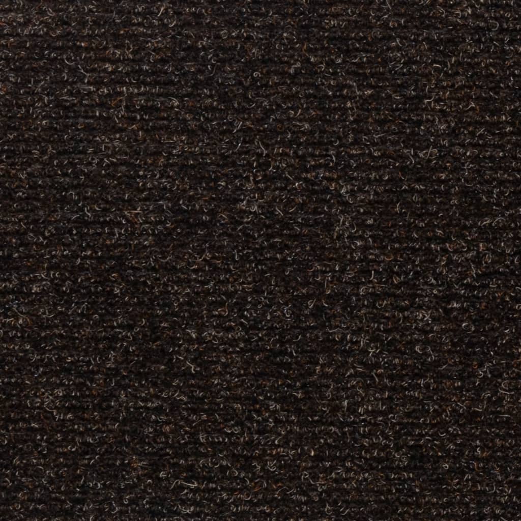 Samolepící Nášlapy Na Schody Obdélník 15 Ks 76X20Cm Tmavě Hnědé