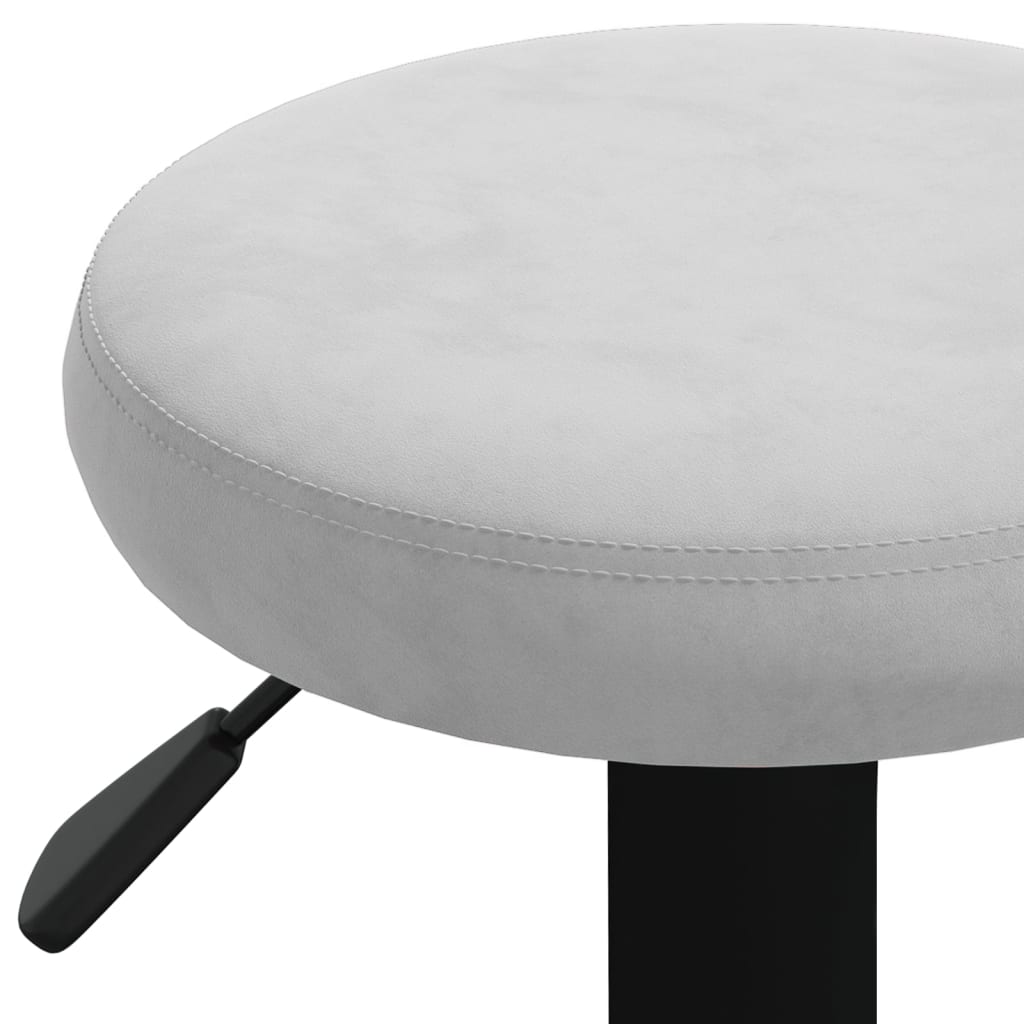 Barové Židle 2 Ks Světle Šedé Samet