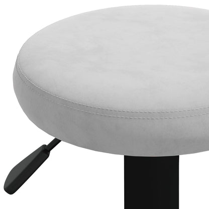 Barové Židle 2 Ks Světle Šedé Samet