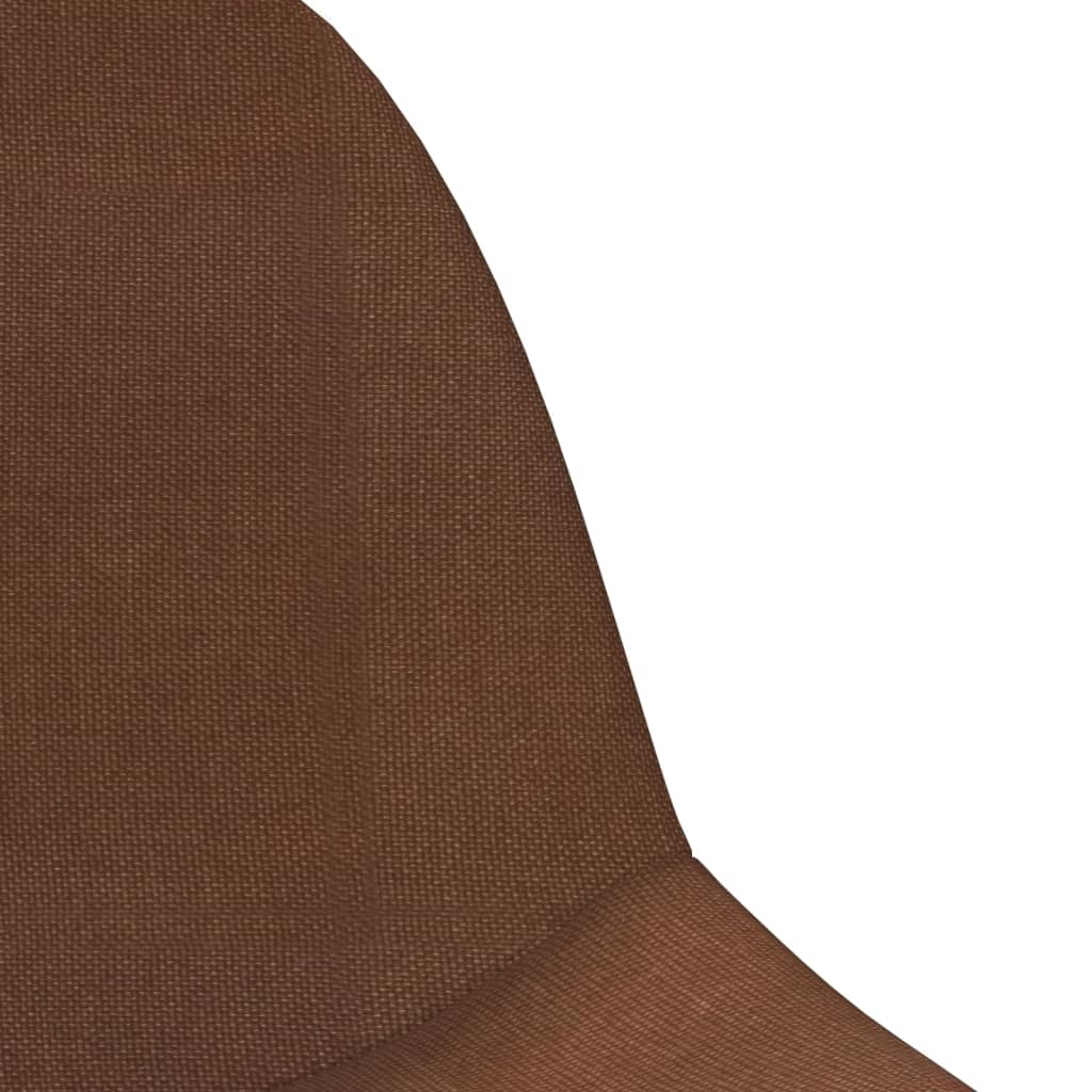 Barové Židle 2 Ks Hnědé Textil