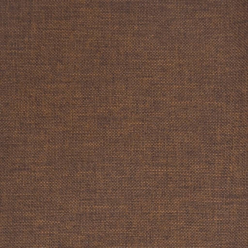 Barové Židle 2 Ks Hnědé Textil