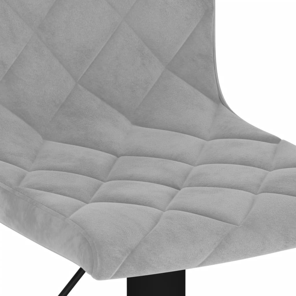 Barové Židle 2 Ks Světle Šedé Samet