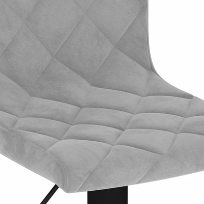 Barové Židle 2 Ks Světle Šedé Samet