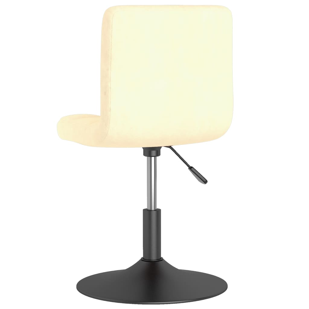 Otočné Jídelní Židle 2 Ks Krémové Samet