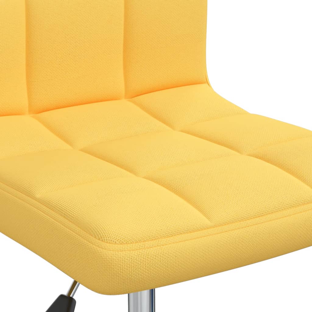 Otočná Kancelářská Židle Hořčicově Žlutá Textil