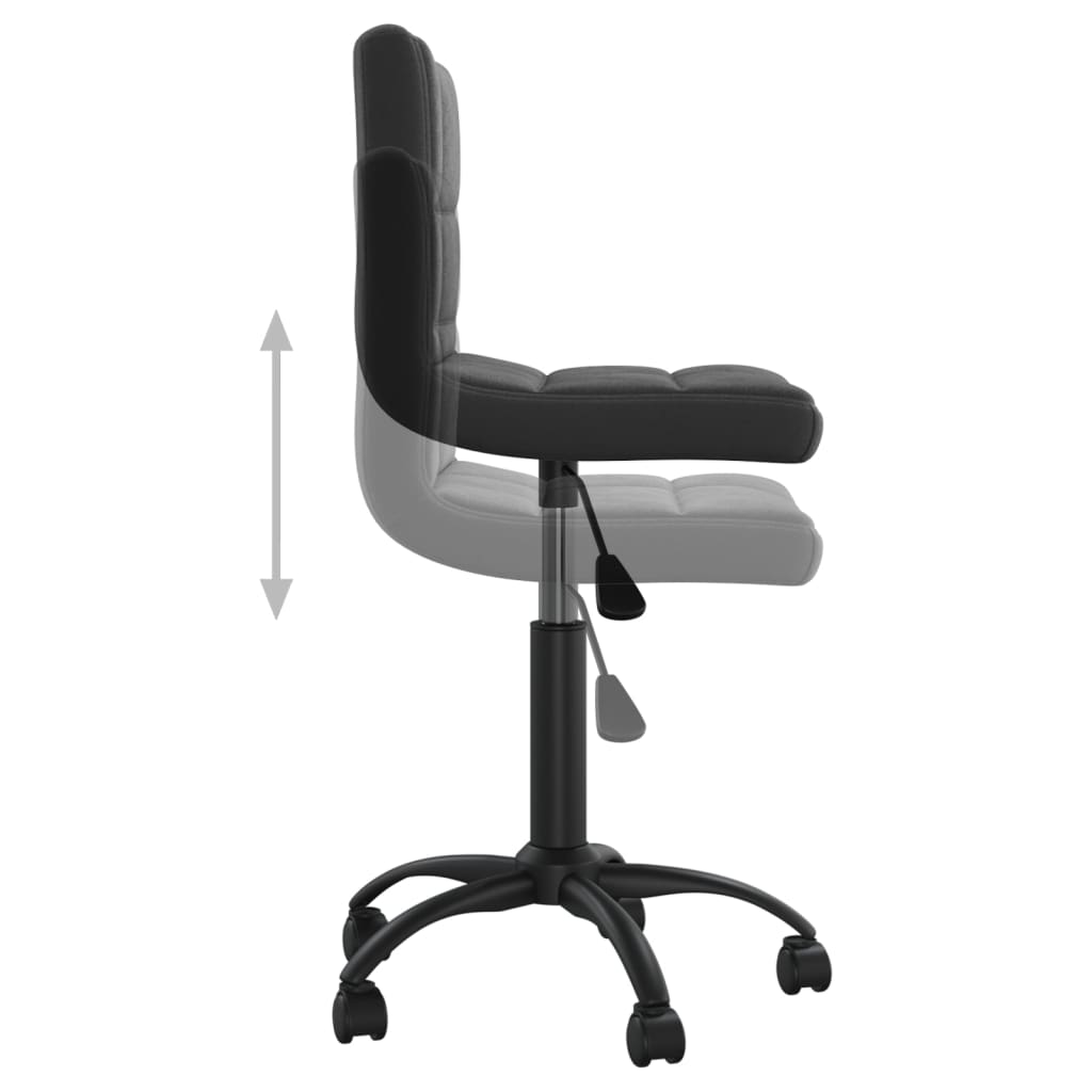 Otočná Kancelářská Židle Černá Samet