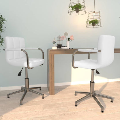 Otočné Jídelní Židle 4 Ks Bílé Umělá Kůže