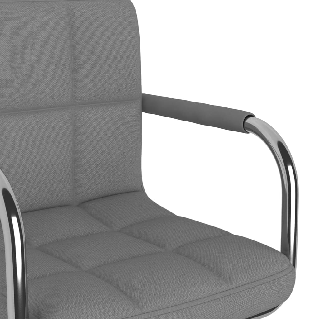 Otočná Kancelářská Židle Světle Šedá Textil