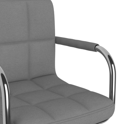 Otočná Kancelářská Židle Světle Šedá Textil