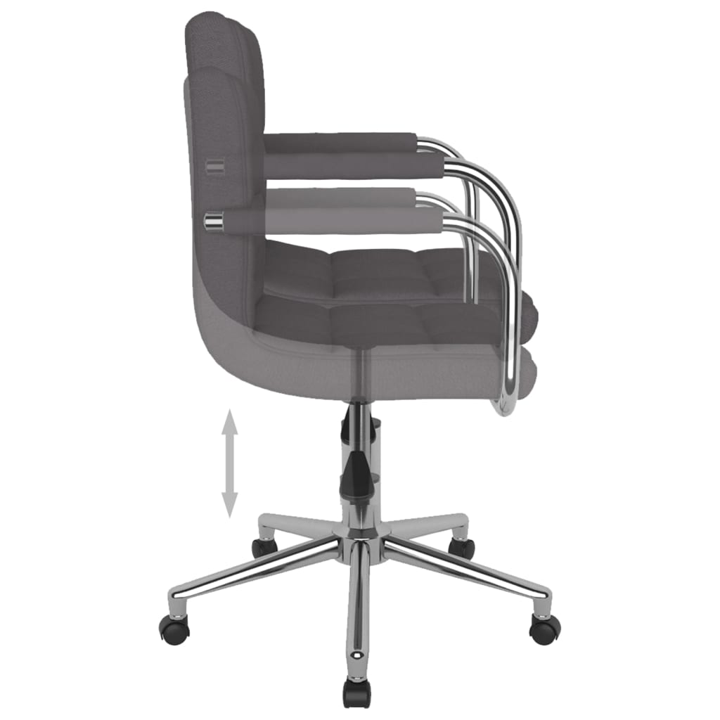 Otočná Kancelářská Židle Taupe Textil