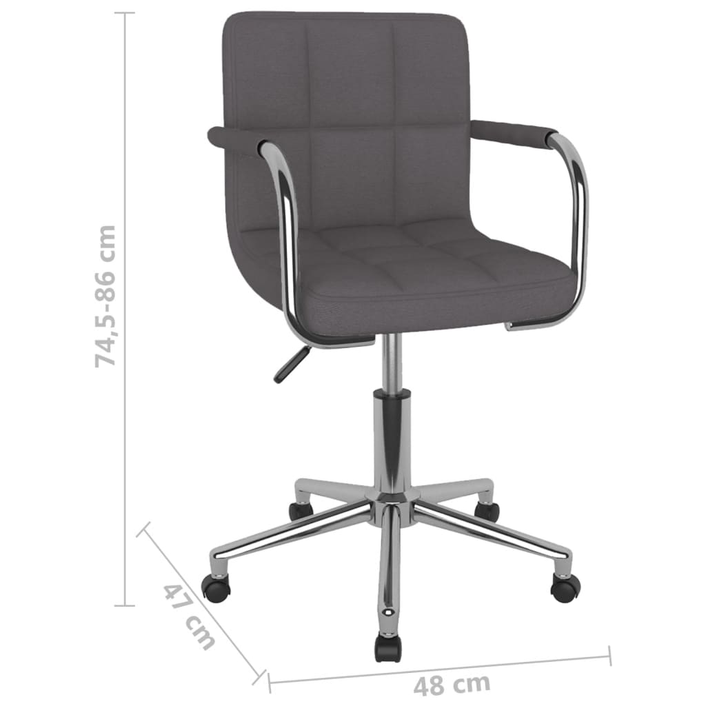 Otočná Kancelářská Židle Taupe Textil