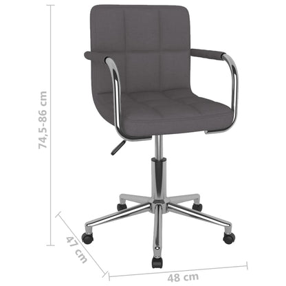 Otočná Kancelářská Židle Taupe Textil