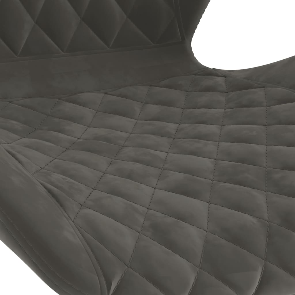 Barové Židle 2 Ks Tmavě Šedé Samet