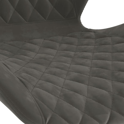 Barové Židle 2 Ks Tmavě Šedé Samet