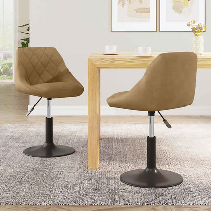 Otočné Jídelní Židle 2 Pcs Hnědá 46 X 44 X 77,5 Cm Umělá Kůže
