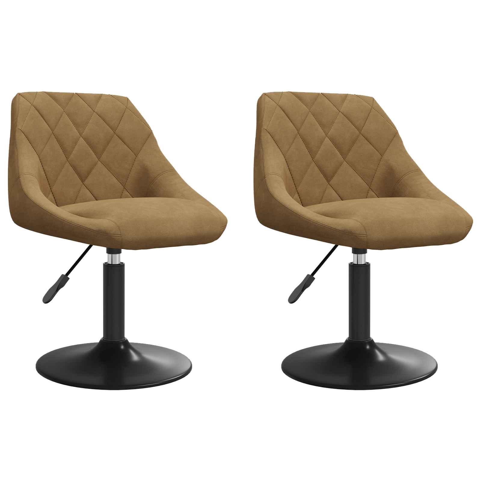 Otočné Jídelní Židle 2 Pcs Hnědá 46 X 44 X 77,5 Cm Umělá Kůže