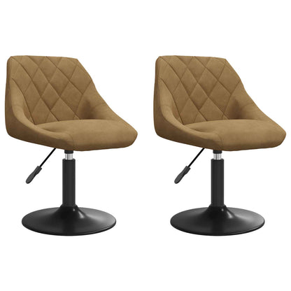 Otočné Jídelní Židle 2 Pcs Hnědá 46 X 44 X 77,5 Cm Umělá Kůže