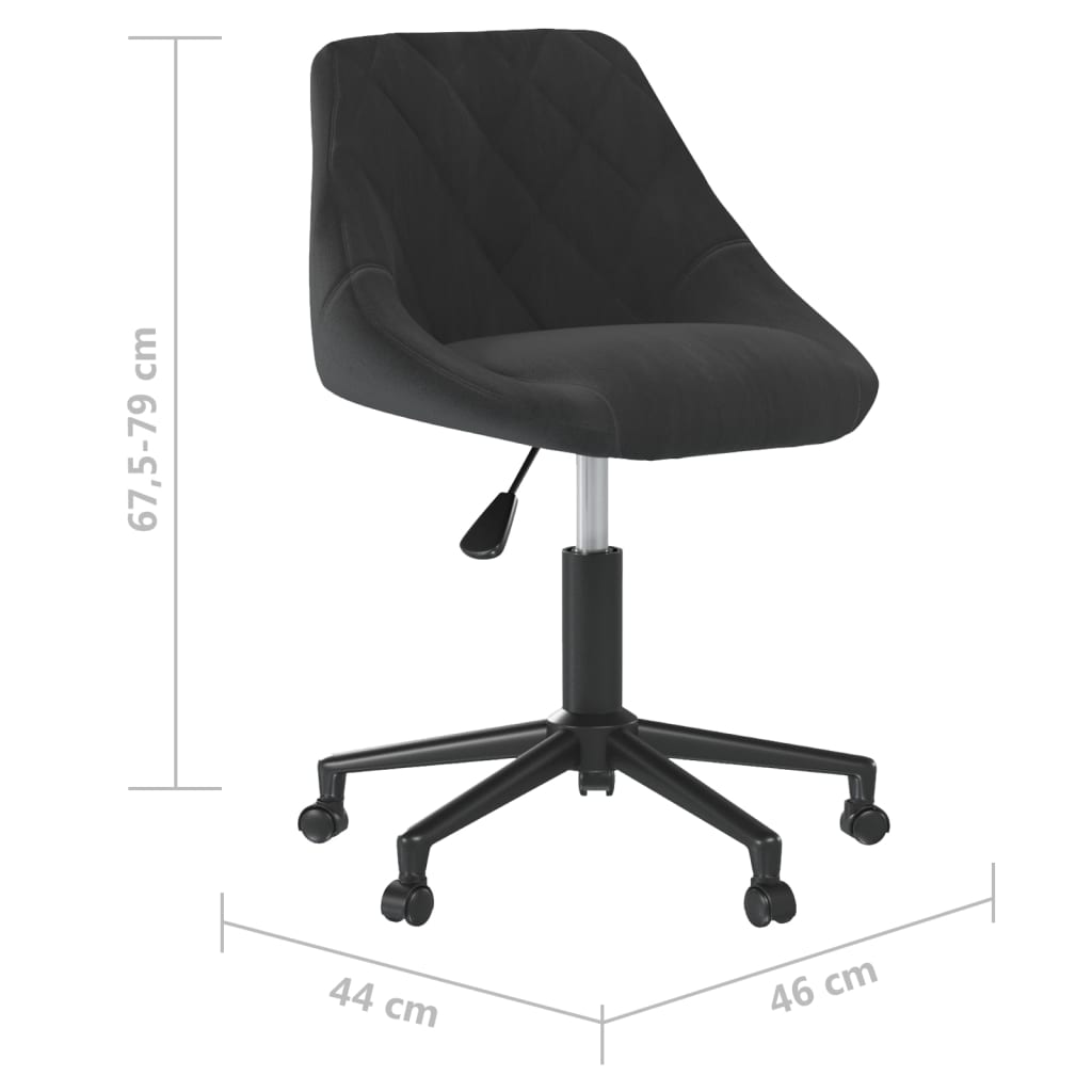 Otočné Jídelní Židle 2 Ks Černé Samet