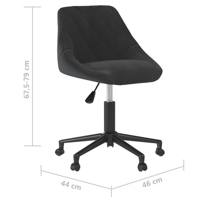Otočné Jídelní Židle 2 Ks Černé Samet