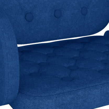 Barové Židle 2 Ks Modré Textil