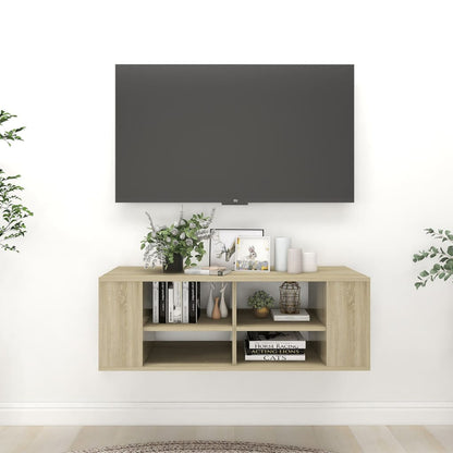 Nástěnná Tv Skříňka Dub Sonoma 102 X 35 X 35 Cm Dřevotříska