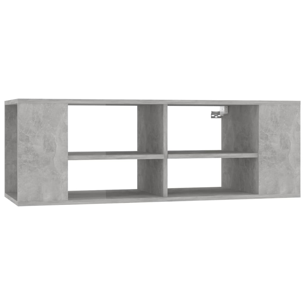 Nástěnná Tv Skříňka Betonově Šedá 102 X 35 X 35 Cm Dřevotříska