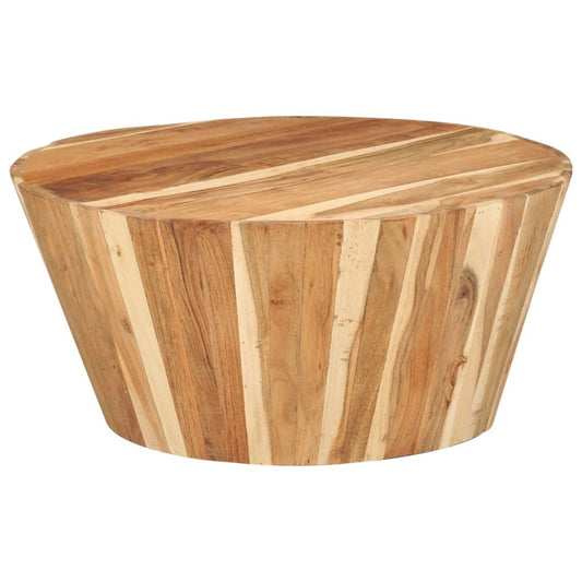 Konferenční Stolek Ø 65 X 31 Cm Masivní Akáciové Dřevo