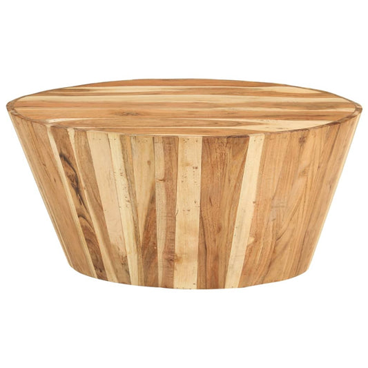 Konferenční Stolek Ø 65 X 31 Cm Masivní Akáciové Dřevo