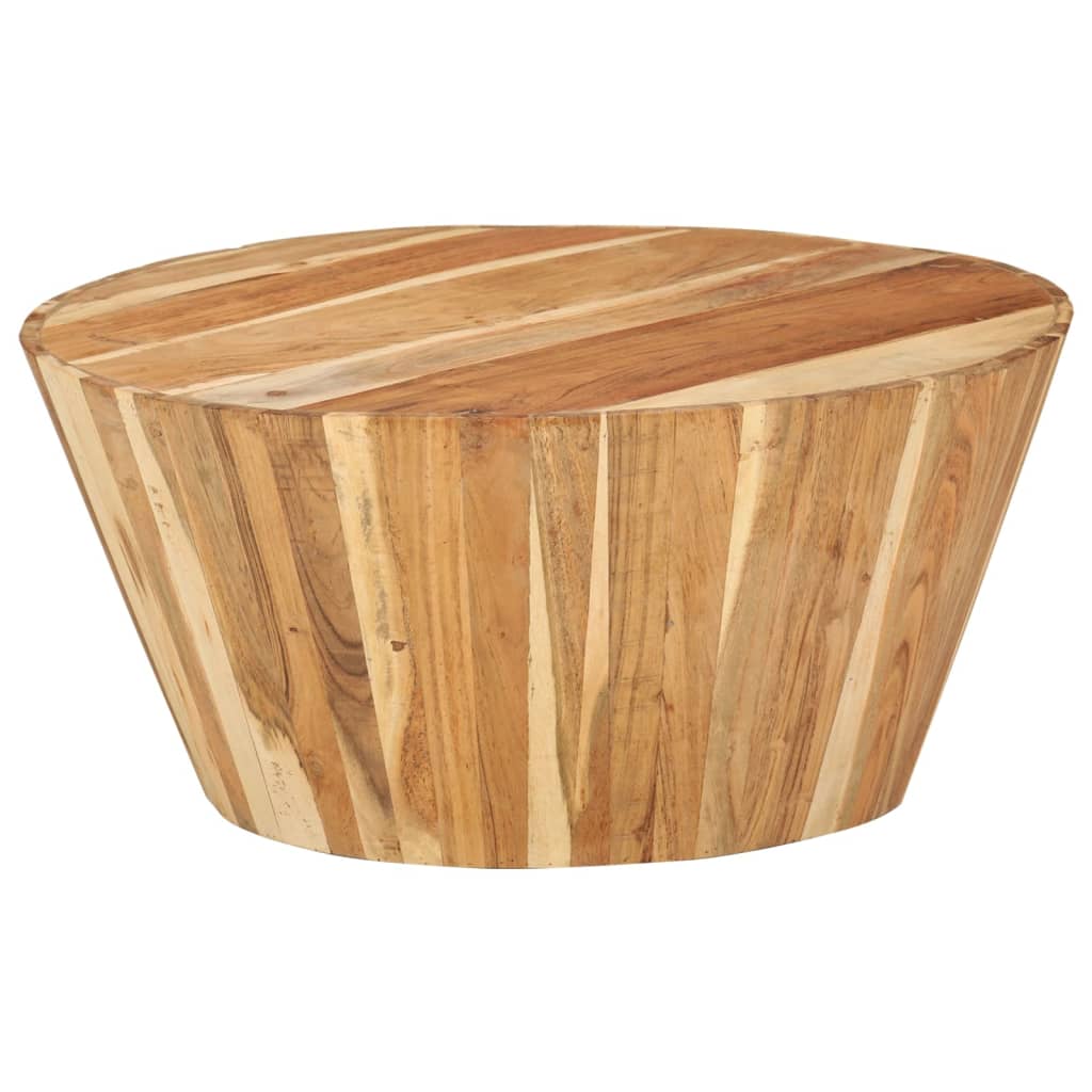 Konferenční Stolek Ø 65 X 31 Cm Masivní Akáciové Dřevo