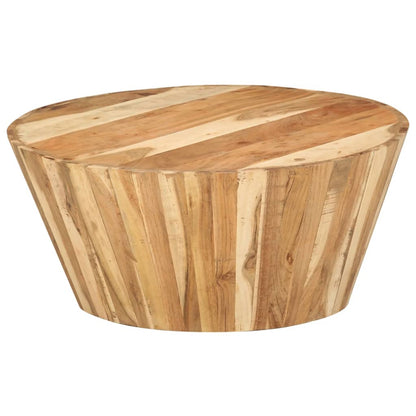 Konferenční Stolek Ø 65 X 31 Cm Masivní Akáciové Dřevo