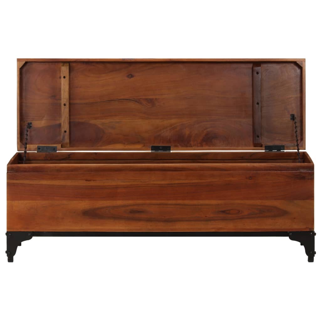 Úložná Truhla 110 X 35 X 41 Cm Masivní Akáciové Dřevo