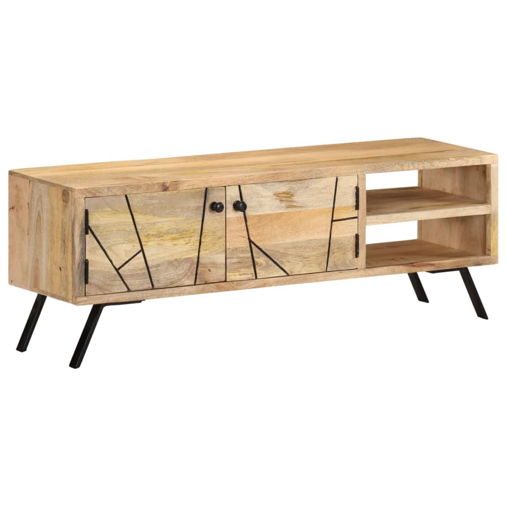Tv Stolek 110 X 30 X 40 Cm Masivní Mangovníkové Dřevo