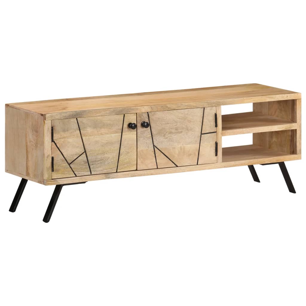 Tv Stolek 110 X 30 X 40 Cm Masivní Mangovníkové Dřevo
