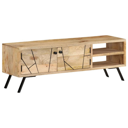 Tv Stolek 110 X 30 X 40 Cm Masivní Mangovníkové Dřevo